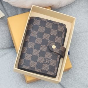 Auth Louis Vuitton Damier Ebena Agenda, PM Small